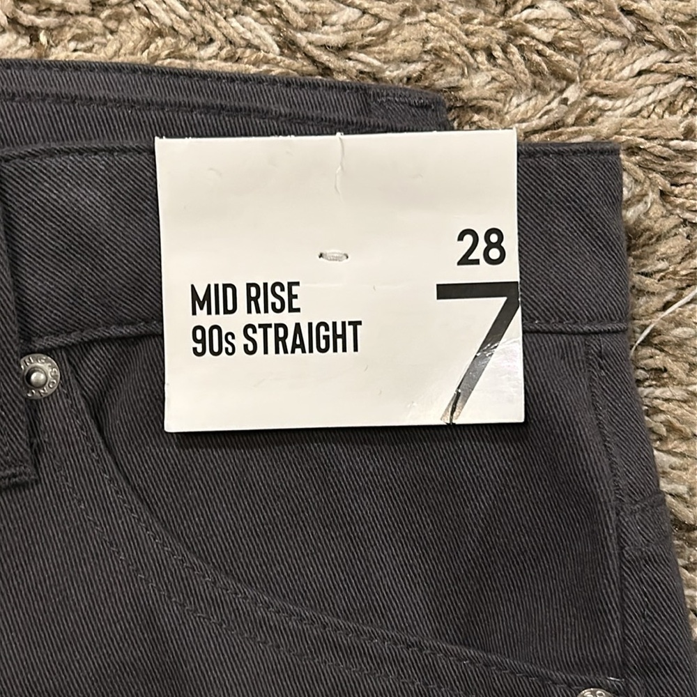 NWT S.O.N.G Gray 90s Mid Rise Straight Leg Jeans Size 7 - Picture 6 of 11